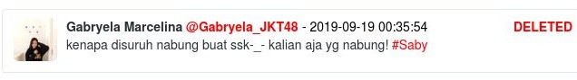 Aby jkt48 skandal kasus gabryela marcelina graduate