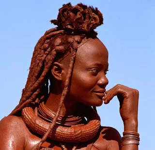 Himba woman living in northern Namibia Africa