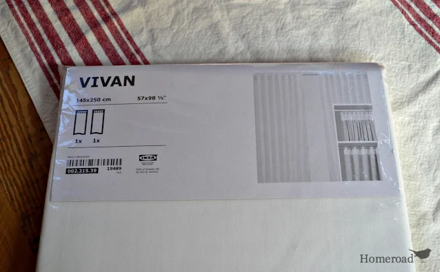 package of ikea vivan curtains