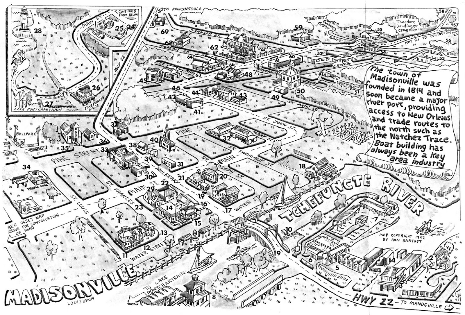Tammany Family Map of Madisonville 1992