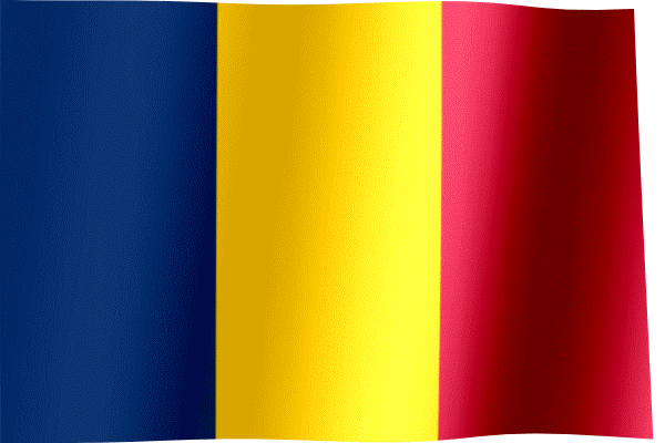 Waving Flag of Chad (Animated Gif)