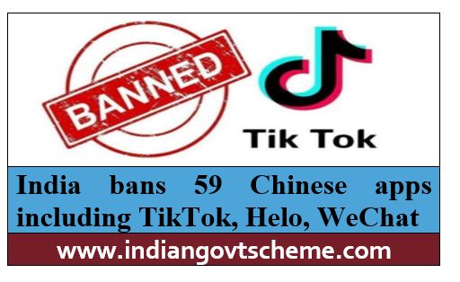 India bans 59 Chinese apps