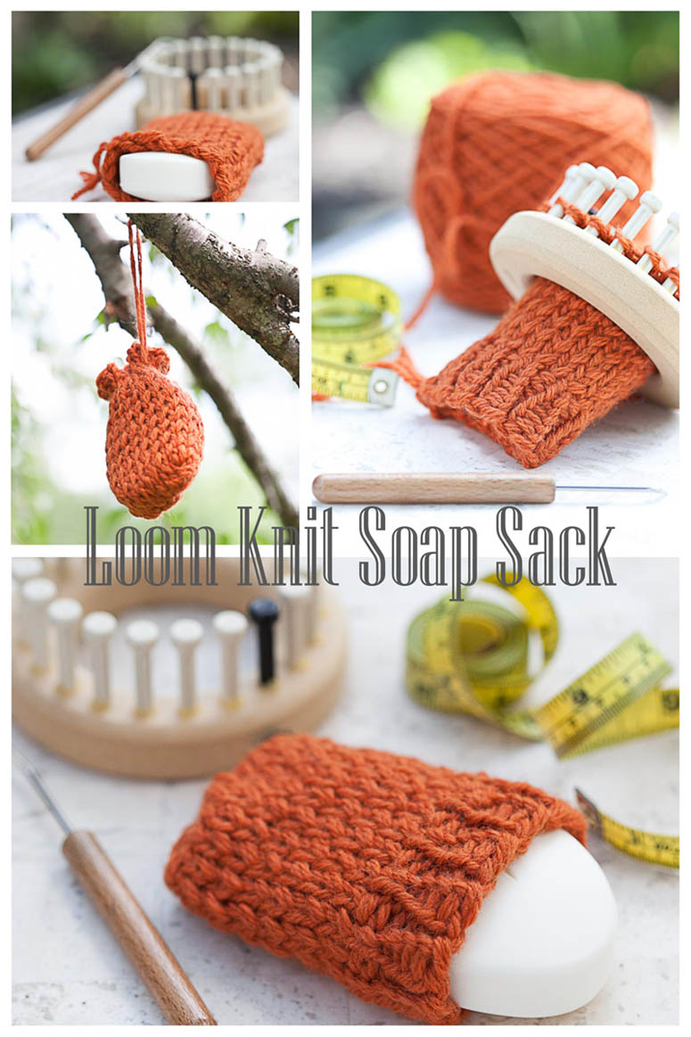 Loom Knitting by This Moment is Good! FREE LOOM KNIT SOAP SACK PATTERN