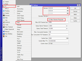 Setting DNS Mikrotik Menggunakan DNS Google