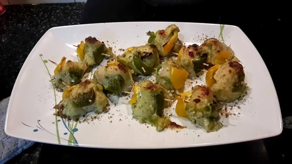 My kitchen and my recipes Malai Kabab in a microwave oven grill mode