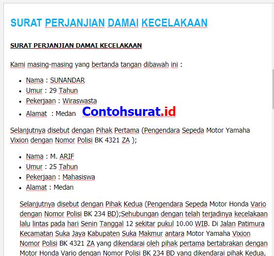 Contoh Surat Tuntutan Ganti Rugi Kerusakan Yang Baik Contoh Surat