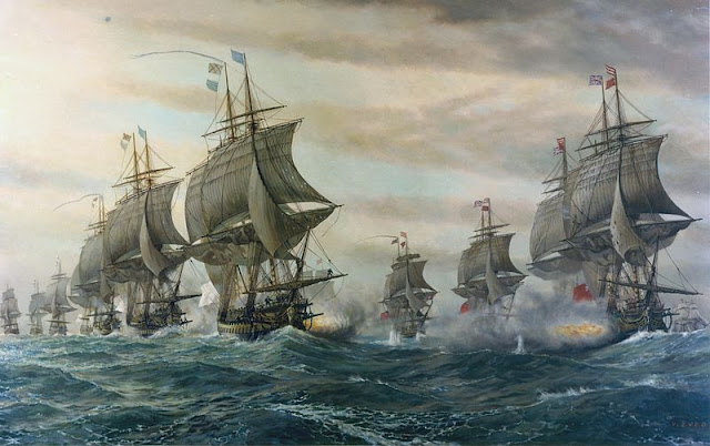 La bataille de la baie de Chesapeake en peinture