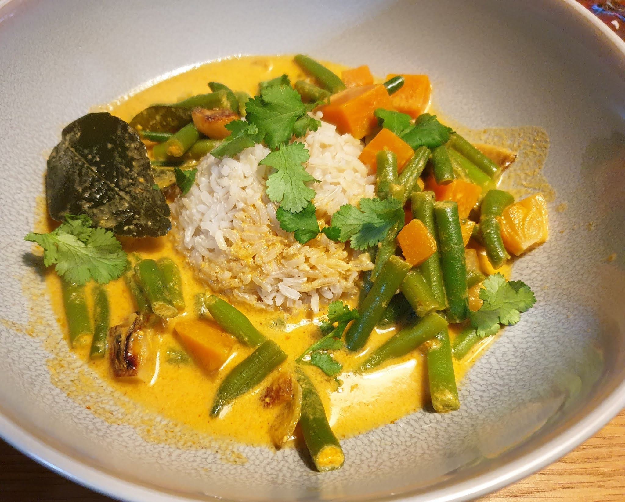 Benodigdheden defect recorder Eerst Koken: Thaise rode curry met zoete aardappel en sperziebonen