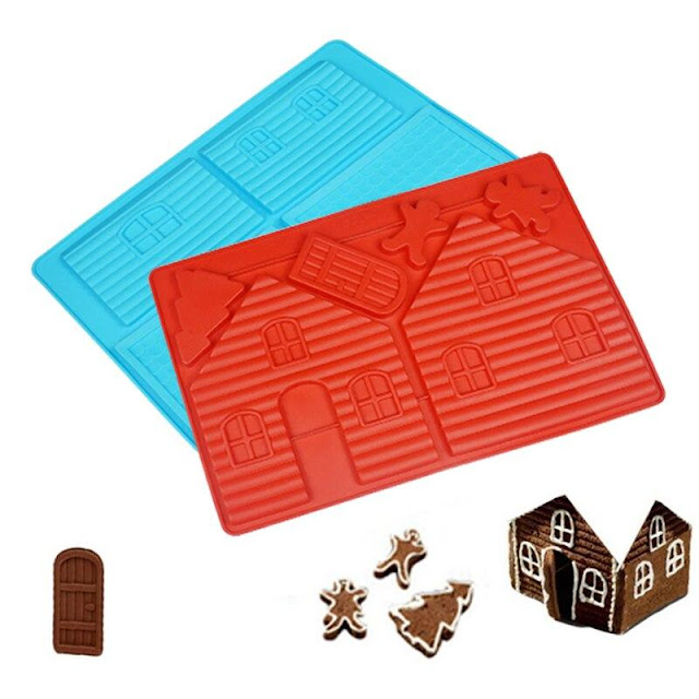 Silicone 3D Gingerbread and Chocolate House Mould