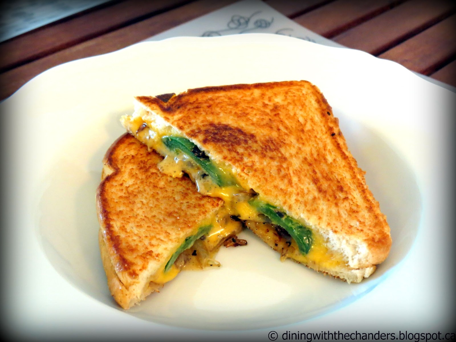 Dining with the Chanders Grilled Cheese and Jalapeno Sandwich