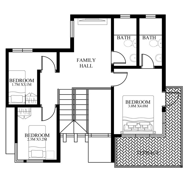 5 Home plan Ideas 8x13m 9x8m 10x13m 11x12m - House Plan Map