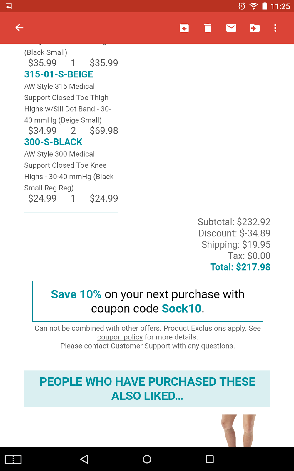 Ames Walker Compression Stockings Size Chart