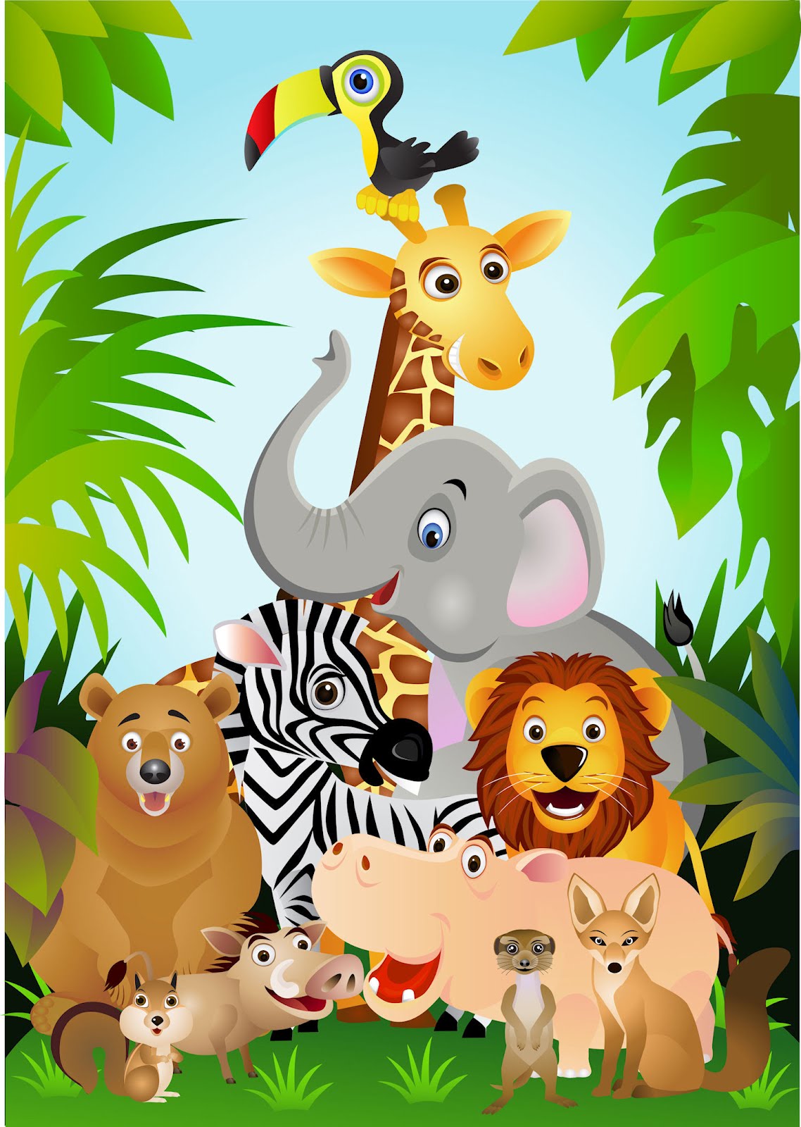 animales safari animados