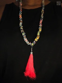 How to Make a Ghana Glass Beaded Necklace