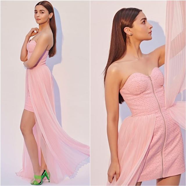 Alia Bhatt in a Pink Gown by Annakiki 