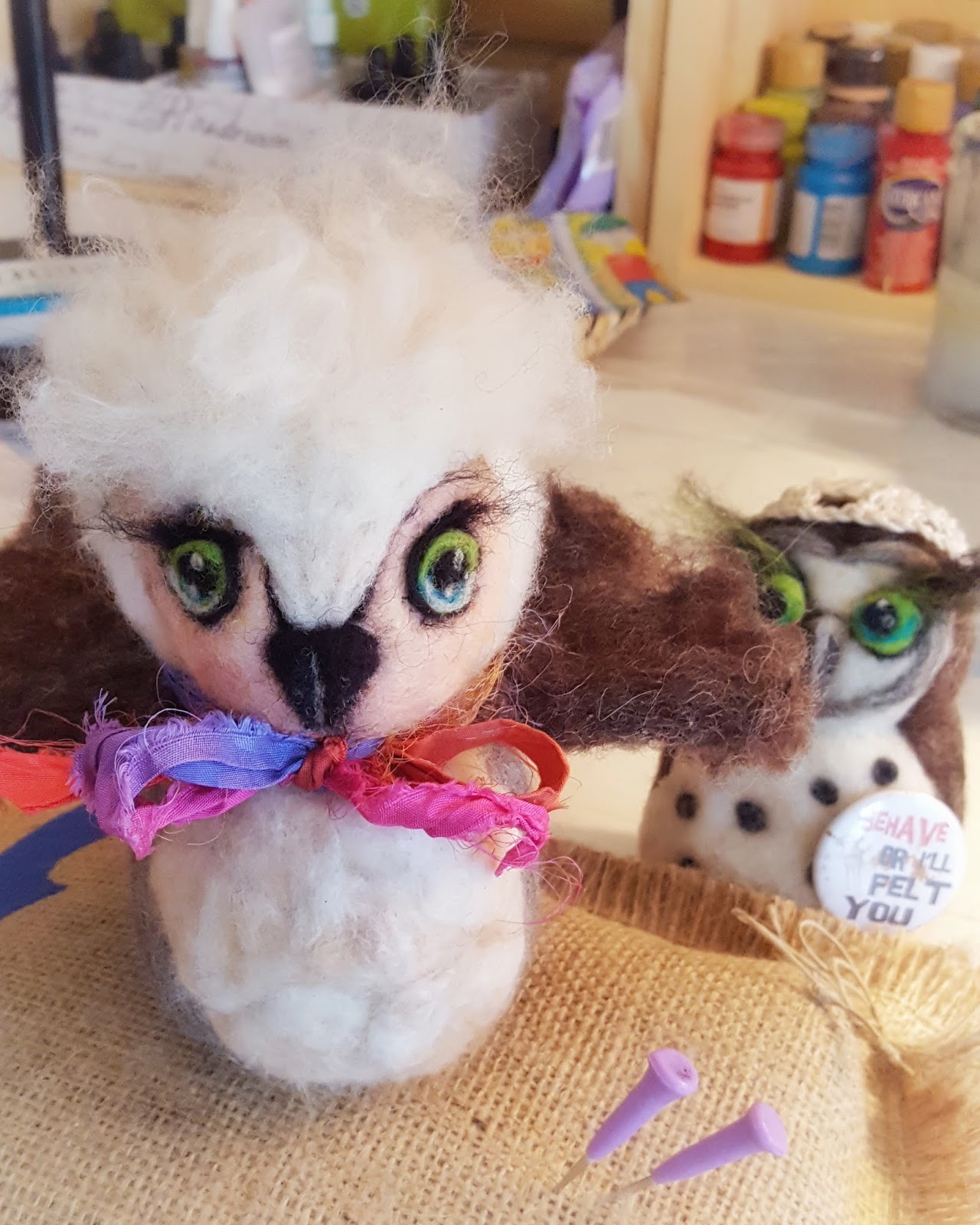 Sticks & Stones....turning nature into art Funky Felted fOWLS