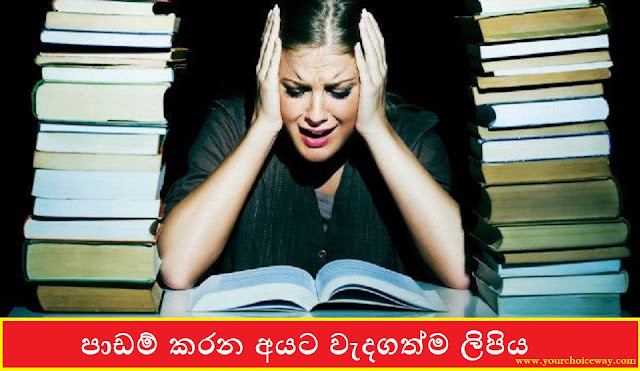 පාඩම් කරන අයට වැදගත්ම ලිපිය 👌👍 (The Most Important Article For Those Who Study) - Your Choice Way