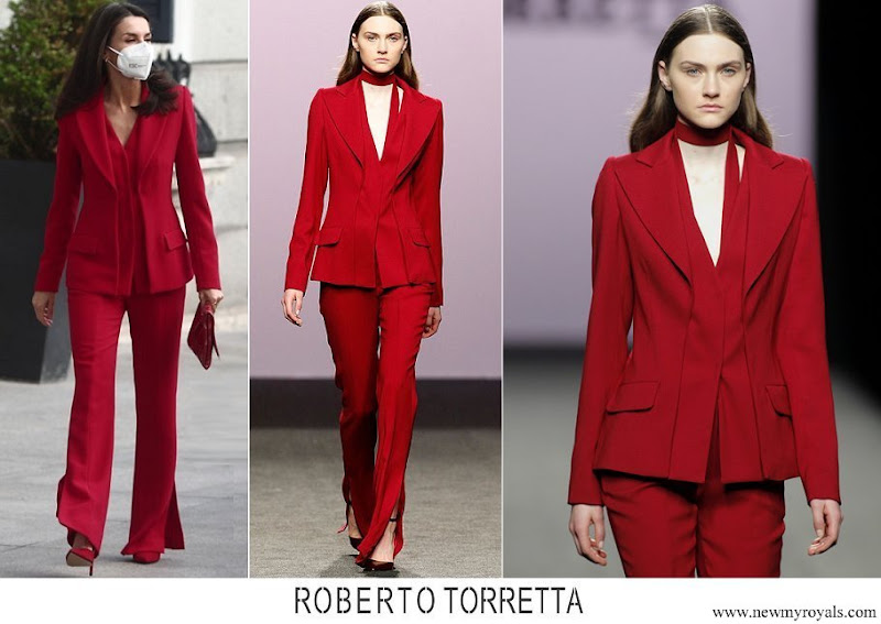 Queen Letizia wore Roberto Torretta Mercedes Benz Fashion Week Madrid Autumn Winter 2017