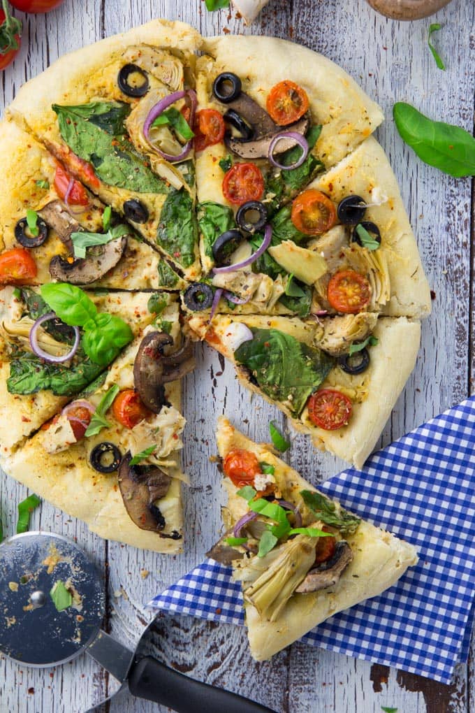 Hummus Pizza with Veggies INSPIRED RECIPE