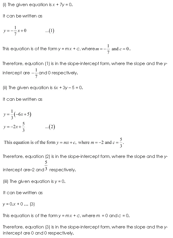 NCERT Maths Solutions Class 11th Chapter 10 Straight Lines Exercise 10.3