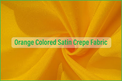 Satin Crepe Fabric Orange Colored Satin Crepe Fabric