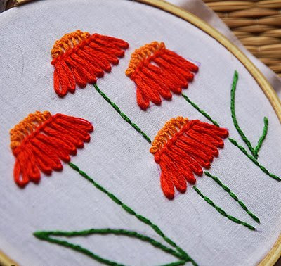 Hướng dẫn thêu hoa cúc - Hình 8