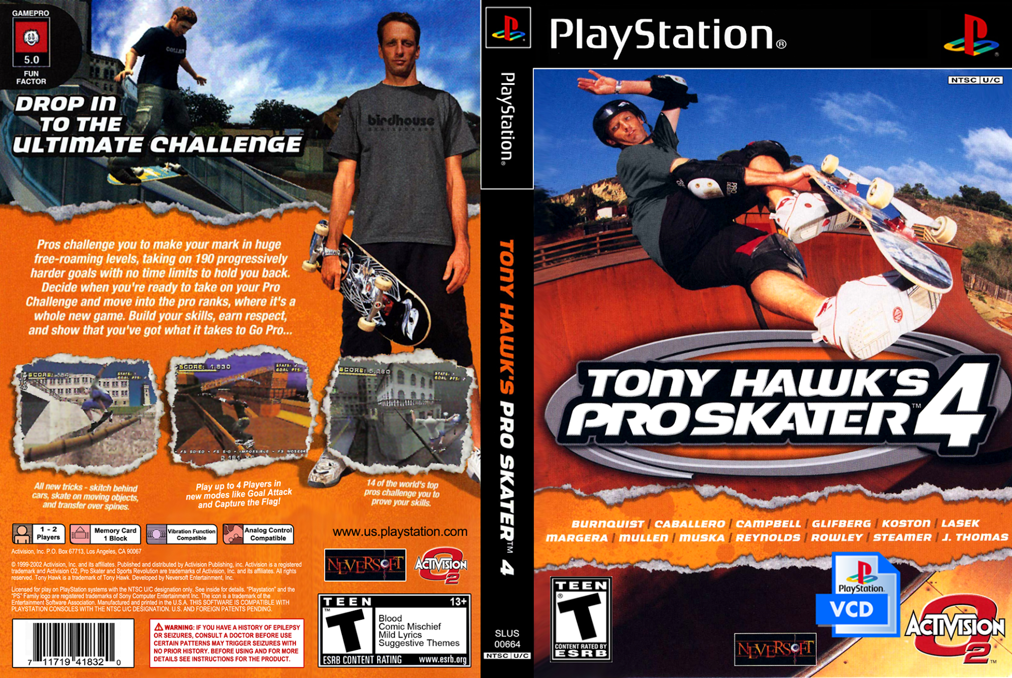 Meu PS2 Nostalgia: Tony Hawk's Pro Skater 3 VCD PS1 POPS Opl PS2