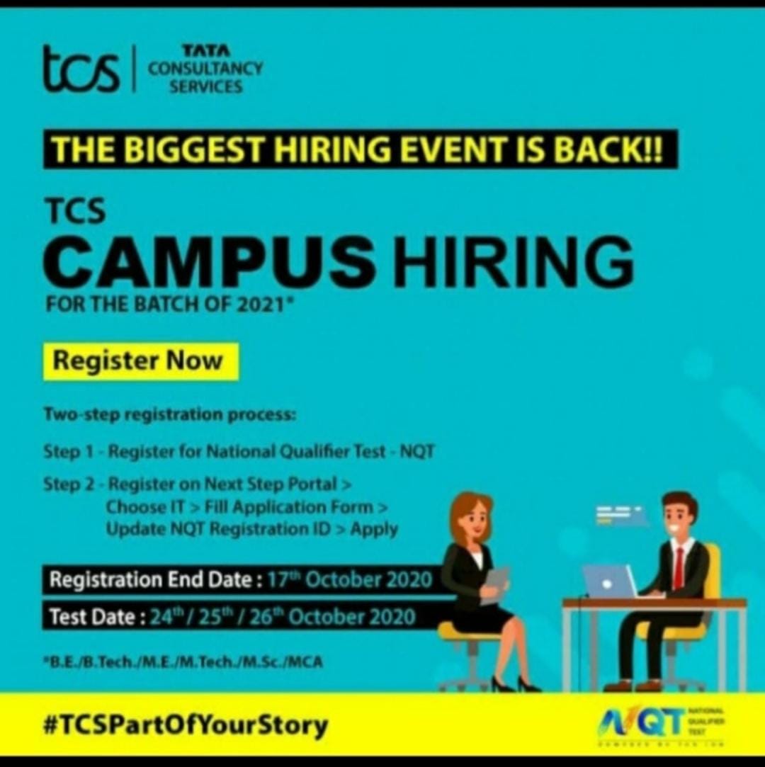 Naukri Jobs Vacancy Online Jobs TCS Campus Hiring 2020 & 2021