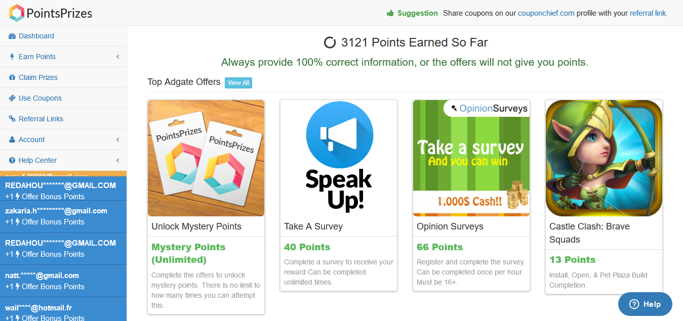8. Get 3000 Points for Your PointsPrizes Account with Promo Codes - wide 5