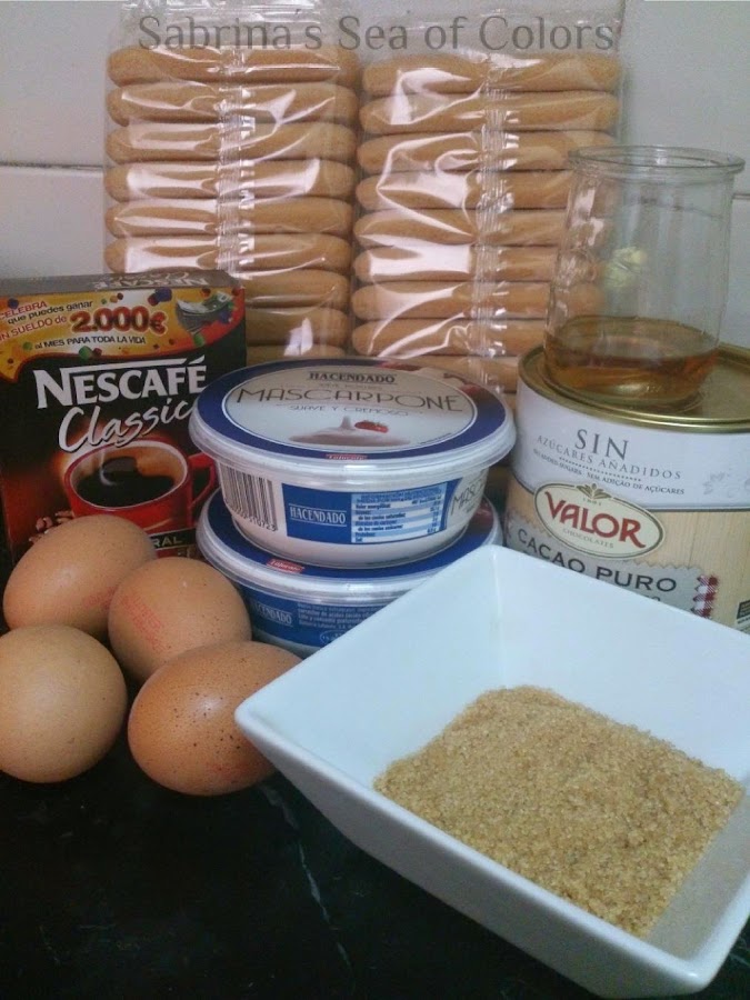 Ingredientes para el Tiramisú