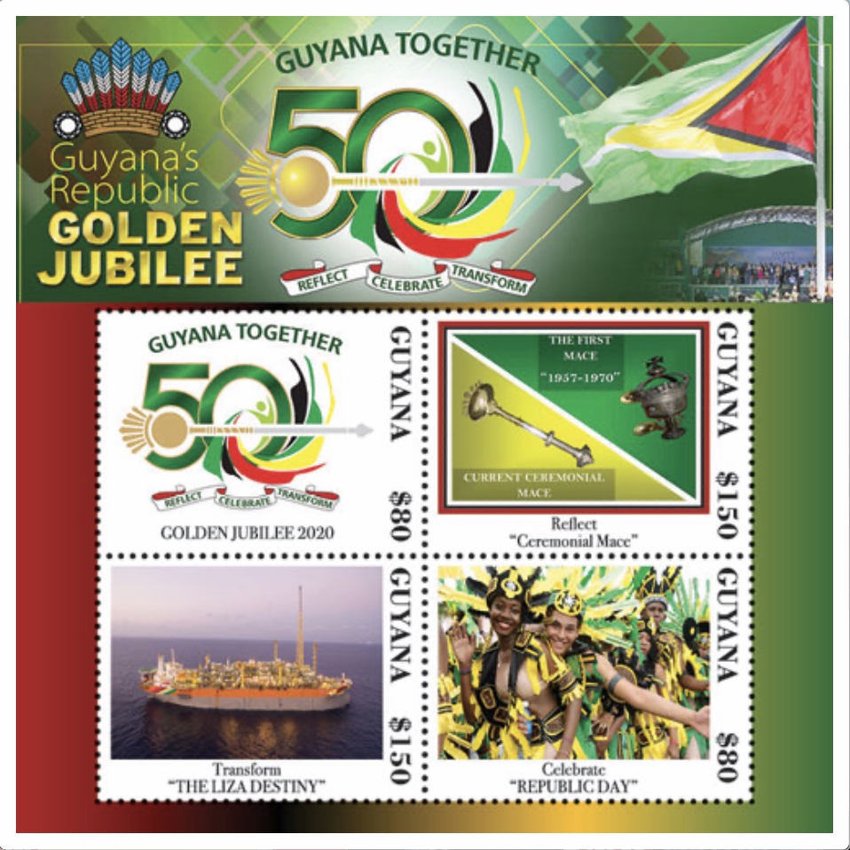Commonwealth Stamps Opinion 1585. 🇬🇾 Guyana Commemorates 50th