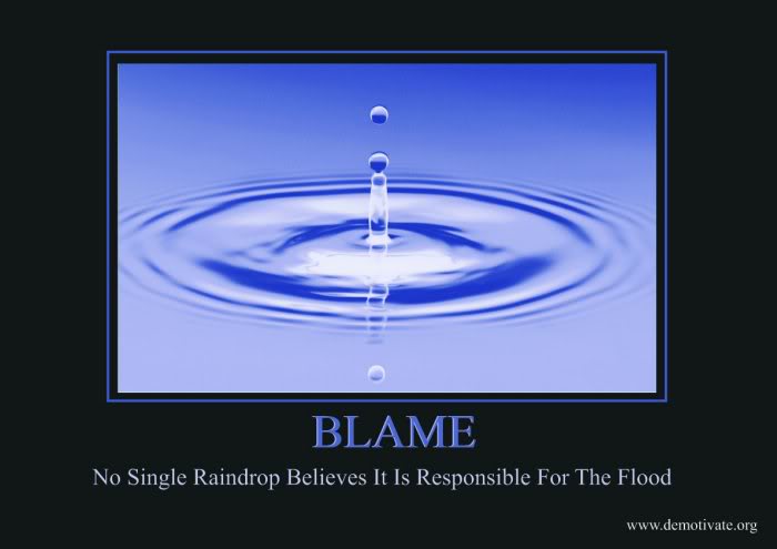 Responsibility no single raindrop believes it is to blame for the flood