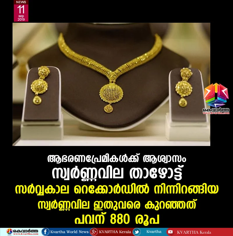 Kerala, Kochi, News, Gold, Gold Price, Business, 