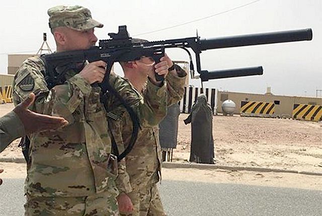 U.S. soldiers train with DroneDefender rifle to neutralize drone