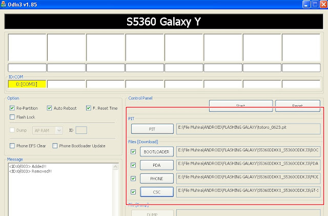 Flashing Firmware Samsung Galaxy Y GT-S5360