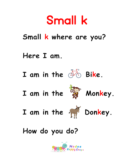 Letter K 'Uppercase-Lowercase' - Alphabet Stories - Reading Comprehension Worksheet