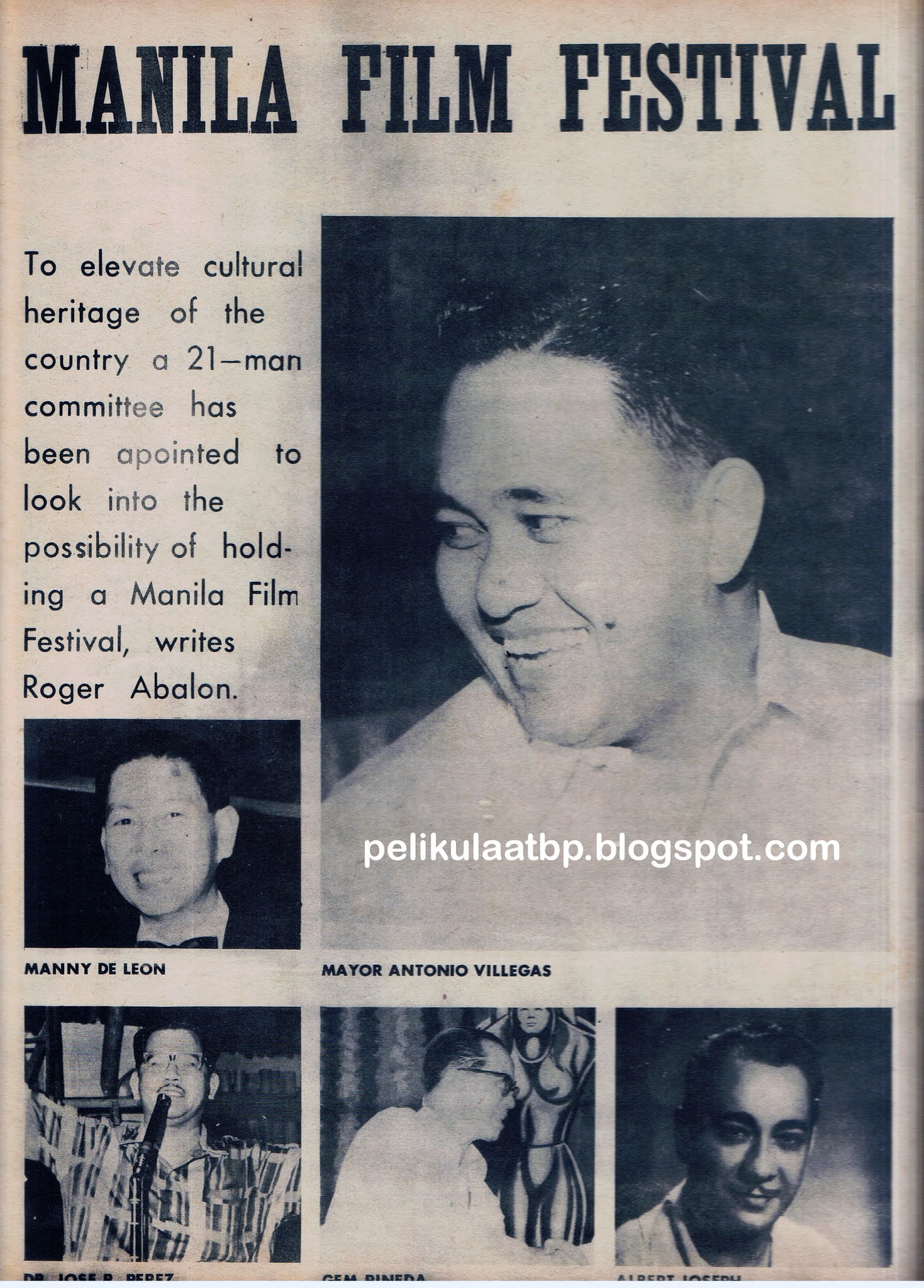 PELIKULA, ATBP. MANILA FILM FESTIVAL (Literary SongMovie Magazine