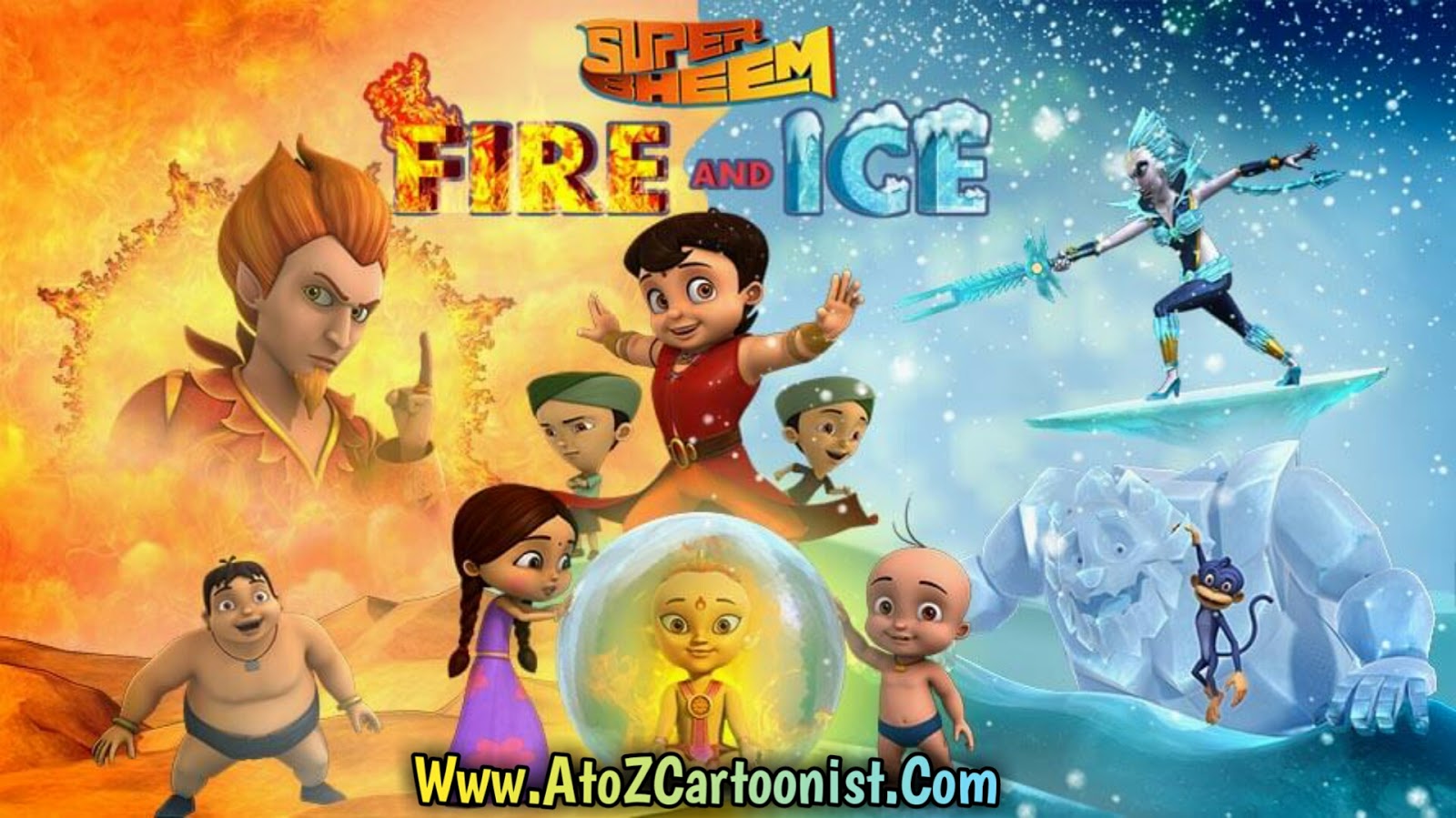 SUPER BHEEM : FIRE AND ICE FULL MOVIE IN HINDI DOWNLOAD (480P HALF HD)