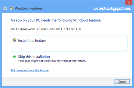 cara install net framework 3.5 windows 8.1 en ligne