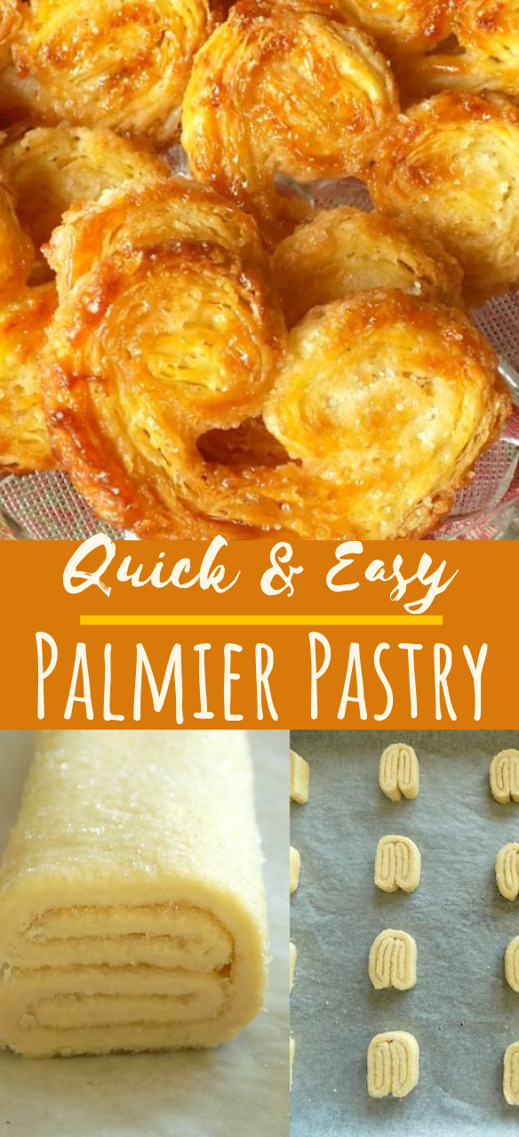 Palmier Pastry with Quick Puff Pastry #desserts #cookies