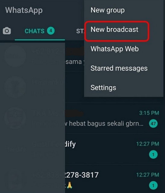 Cara Kirim Pesan Broadcast di WhatsApp