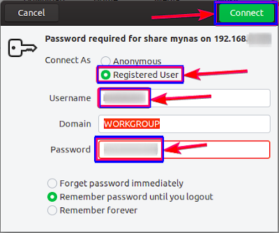 username and password of the remote Windows computer