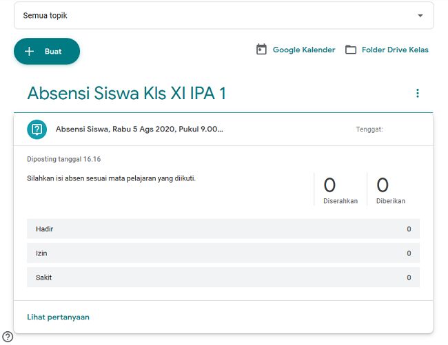 2 Cara Membuat Absen Di Google Classroom Tutorial Lengkap Klik Refresh