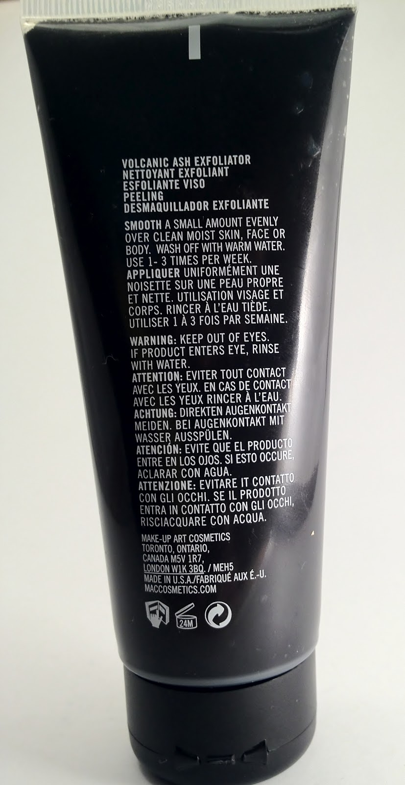 Omorfia....What I Call Beauty! REVIEW MAC VOLCANIC ASH EXFOLIATOR