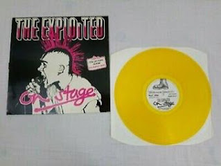 The Exploited "On Stage" LP on yellow vinyl.