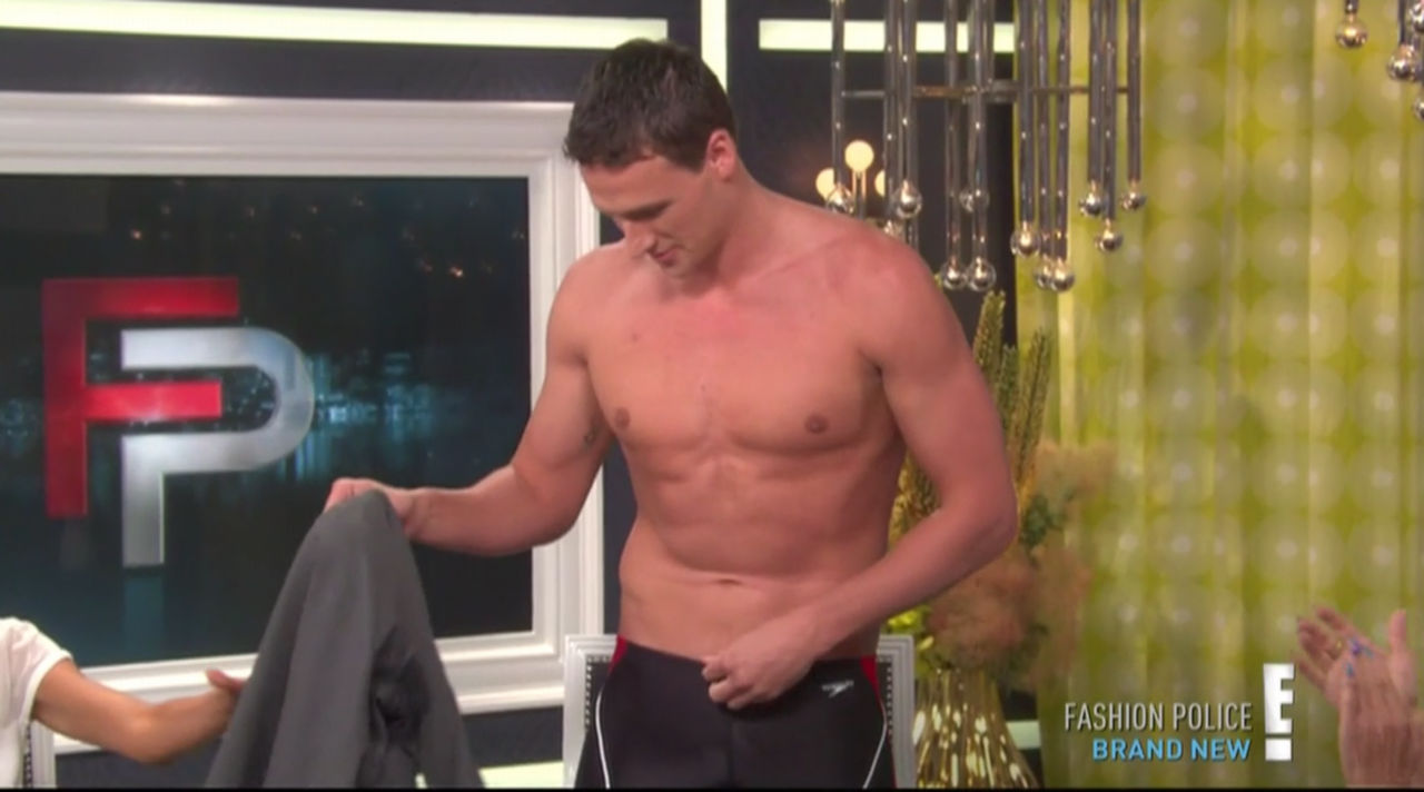 Ryan Lochte Strips Down for Fashion Police.