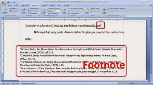 Cara Buat Footnote 2021 Cara1001