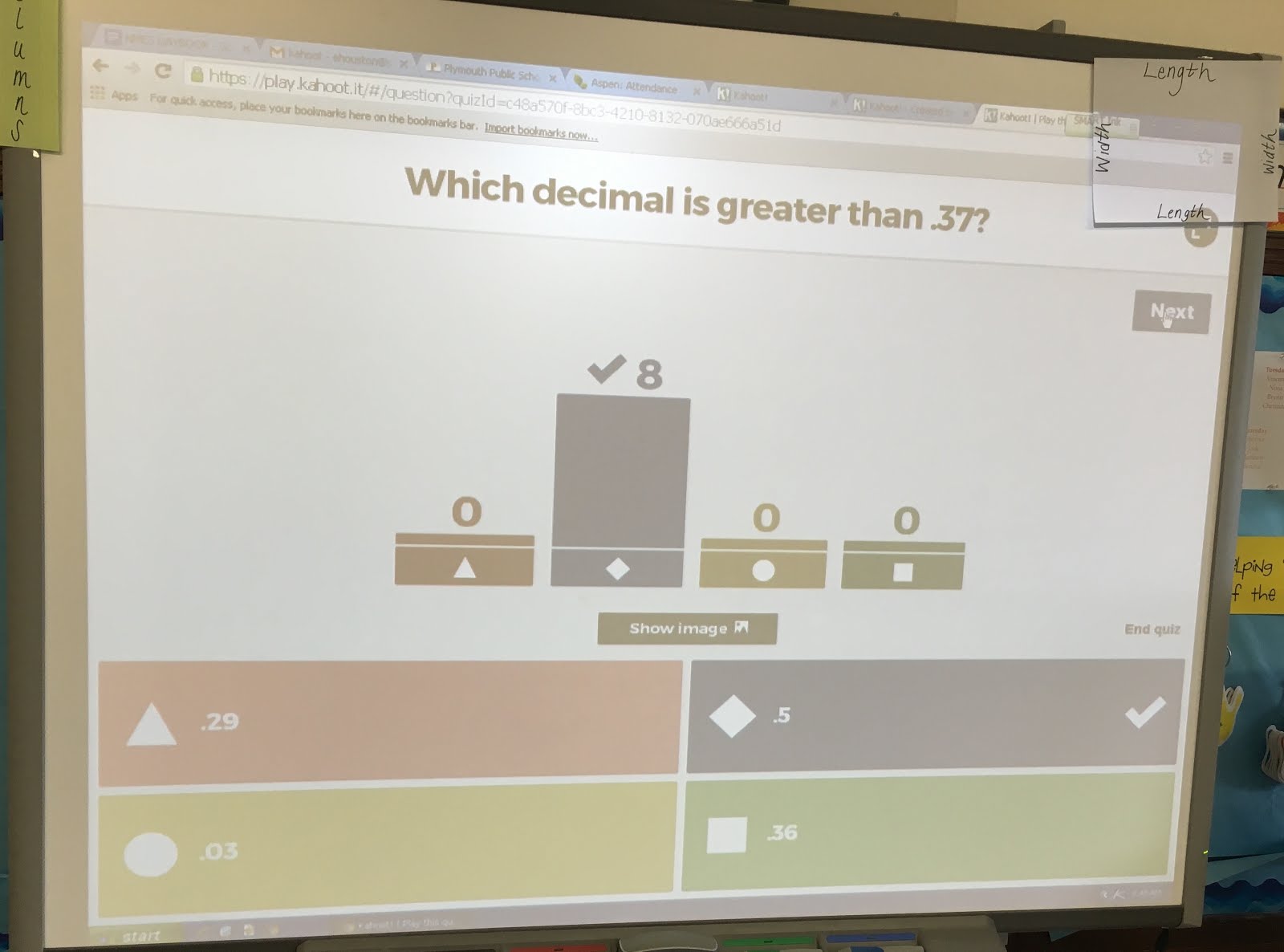 Mrs. Houston's Fourth Grade site Fraction and Decimal Review with Kahoot!