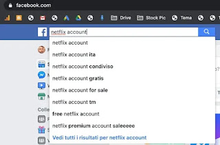 come trovare account netflix condivisi su facebook