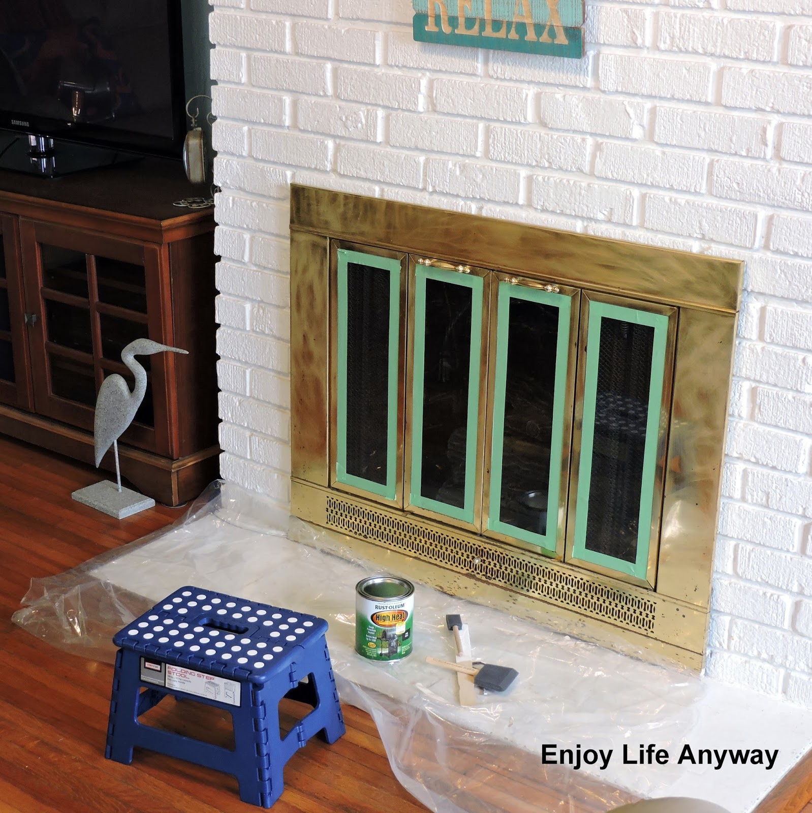 Enjoy Life Anyway How To Make An Outdated Fireplace Insert Look Great